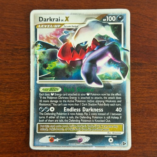 Darkrai Lv X 104/106 Ultra Rare Great Encounters Pokemon Card DMG