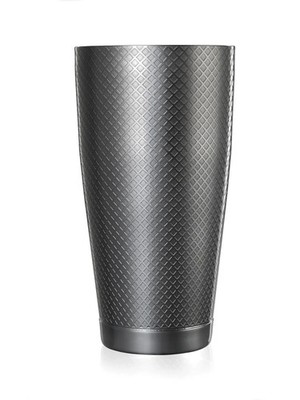 Mercer Culinary Barfly 28 oz Diamond Etched Lattice Shaker w/ Capped Bottom