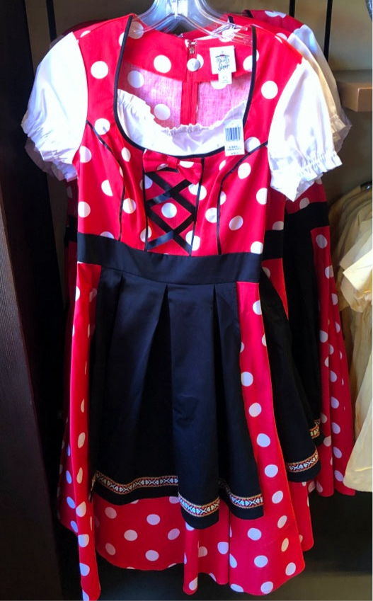 green emerald velvet dress Disney Dress Shop Minnie Mouse Rock The Dots Dress for Women (Small) Black  at Amazon Women's Clothing store main image 1