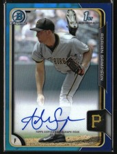 2015 Bowman Chrome #BCAP-AS Adrian Sampson Autographs Blue Refractors #/150