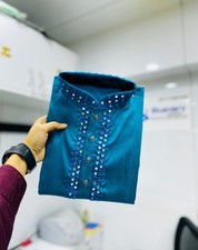 Men Kurta Set Pakistani Kurta Pyjama Indian Suits Sherwani Wedding Party Groom