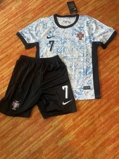 Nike Portugal Cristiano Ronaldo Jersey  Shorts Set Blue/Black kids size 26