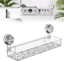 Movable Shower Shelf Suction Cup Corrugated Suction Cup Storage Holde Shower US