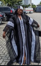 Luxury Ankara Boubou Dress | African Print Kaftan Boubou for Women