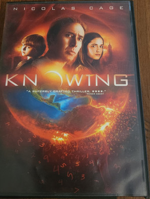 Knowing DVD Nicolas Cage Movie Tall/DVD Case Format Drama Suspense Thriller