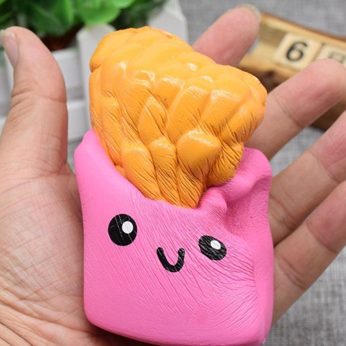Squeeze Toy Mini French Fries Shaped Stress Reliever Slow Rising Cream Scente - 第 2/7 張圖片