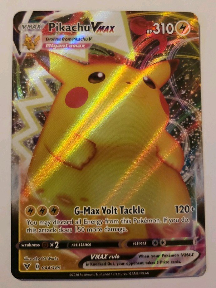 Pikachu VMAX #44/185 Full Art Holo Ultra Rare Pokemon TCG Vivid Voltage