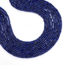 2.5MM AAA Natural Blue Jade Faceted Cube Beads Gemstone Full 15 Inch Strand