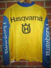 1970s 80s Vtg Husqvarna Mesh Motocross supercross steel pony jersey t shirt USA