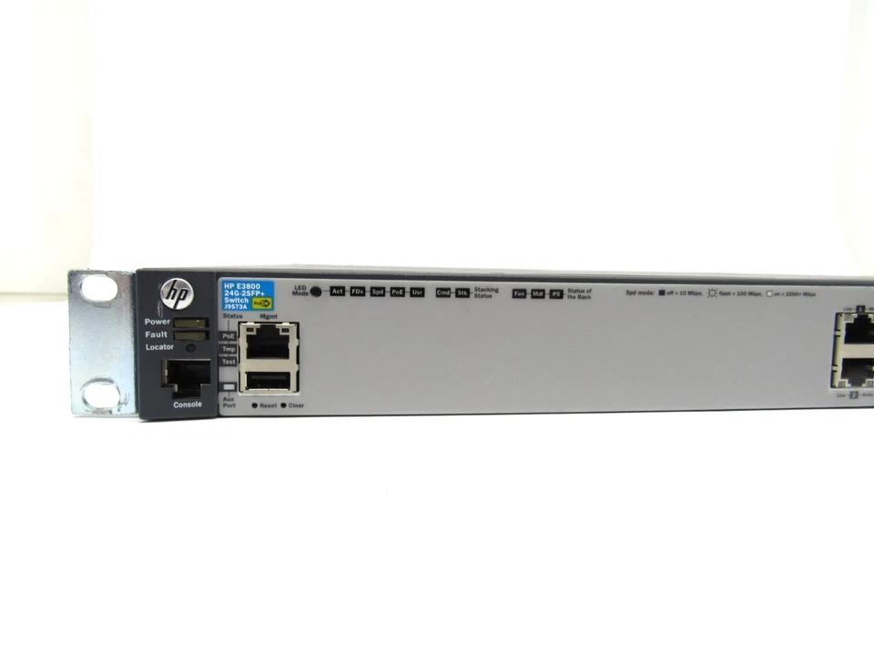 HP J9573A E3800-24G-PoE+-2SFP+ Layer 3 Switch - J9573-61001 J9580A - Image 3 of 4