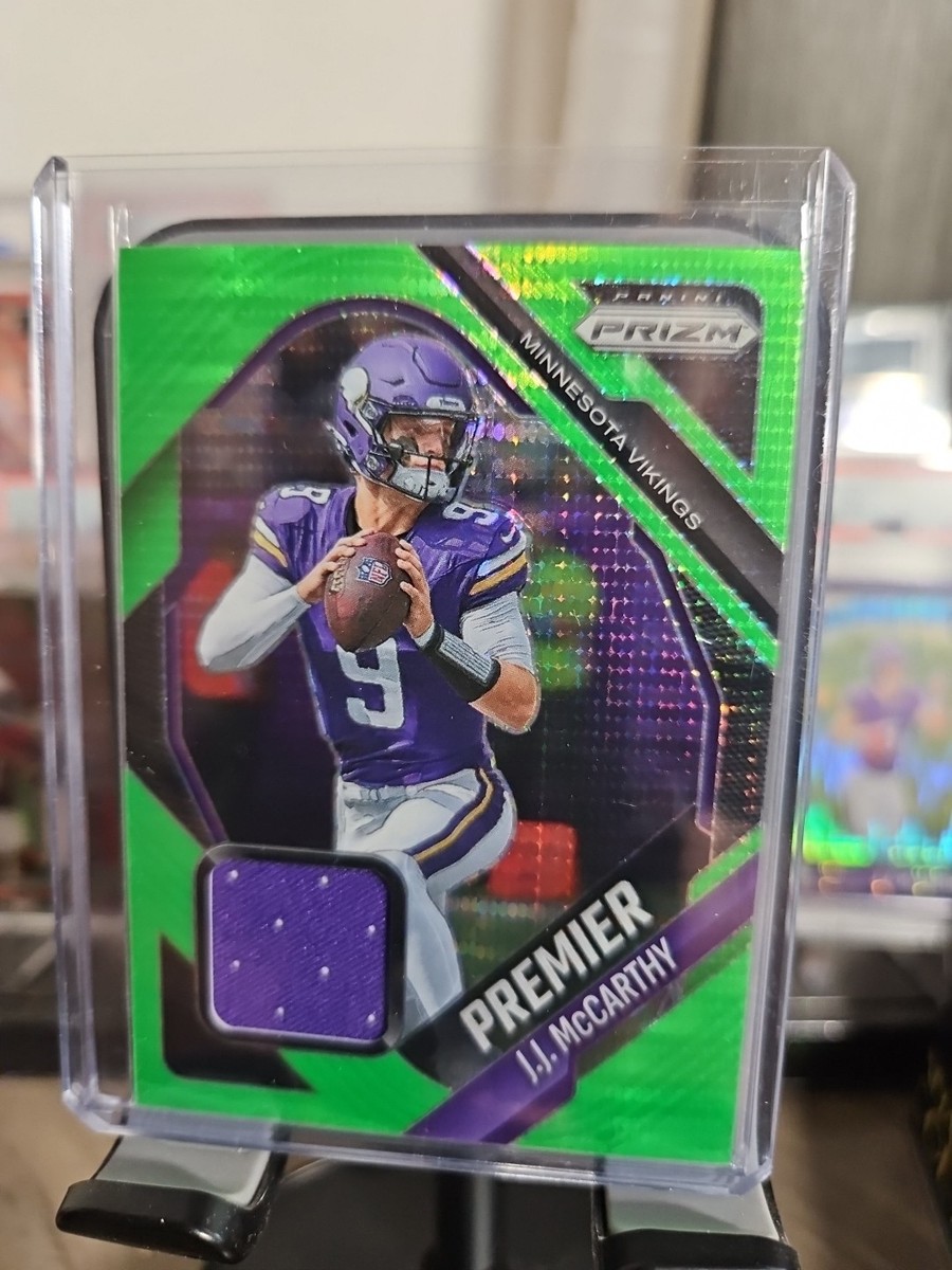 ☆プラグなし☆2フィンガー）ジャーニー JOURNEY 15p 2025 Panini Prizm JJ McCarthy Neon Green Pulsar Premier Jersey