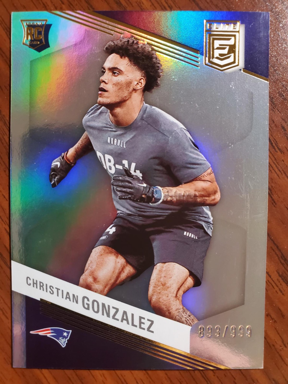 2023 Donruss Elite Christian Gonzalez #120 Rookie /999, Patriots