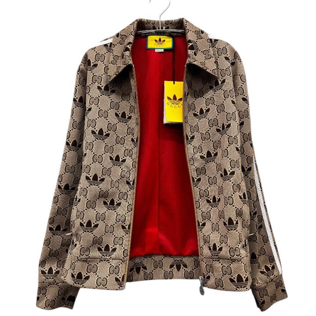 Gucci x adidas GG Trefoil Track Jacket Brown XS 23SS Monogram