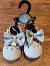 Baby Girls 0-3 Months PreWalker Pram Shoes With Bow Brand New