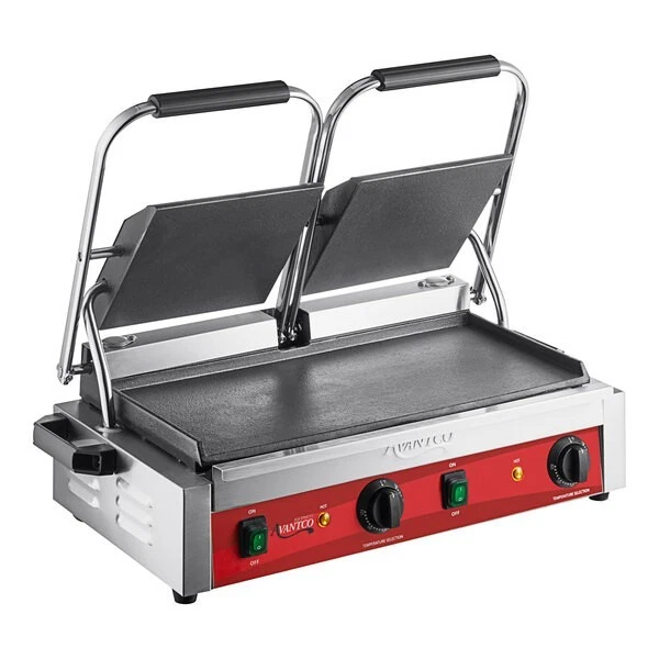 Avantco PG400S Commercial Dual Panini Sandwich Grill with Smooth Plates -120V
Opens in a new window