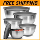 Thicker Stainless Steel Mixing Bowls with Airtight Lids Set