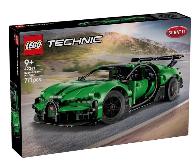 LEGO 42241 Green Bugatti Chiron Pur Sport Hypercar - Technic - New - AU