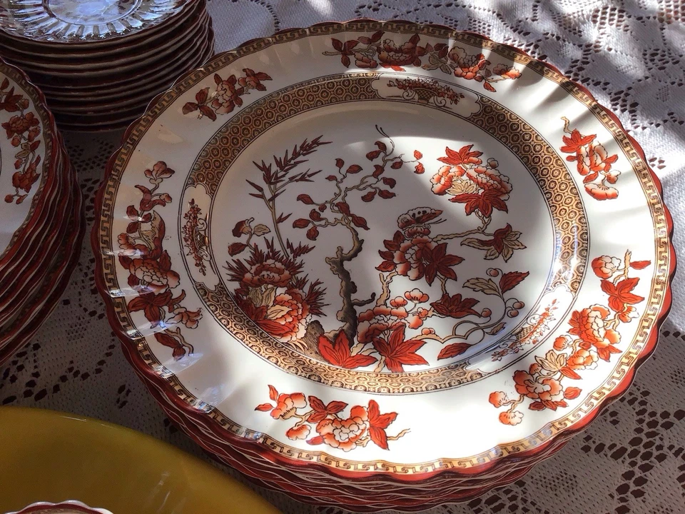 ВИНТАЖНАЯ индийская обеденная тарелка Copeland Spode Old Mark 10 дюймов круглая как новая - Изображение 4 из 4