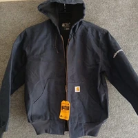 Carhartt OJO131-M Firm Duck Thermal Lined Jacket Loose Fit Dark Blue Size S