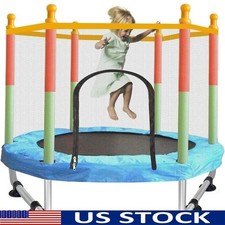 Toddler Trampoline Kids Safe Enclosure Net Indoor Outdoor Jumping Fun 1-8 Years