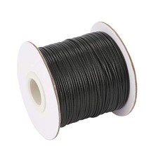 85 Yards 1mm Black Korean Waxed Polyester Cord Beading String Threads Knottin...