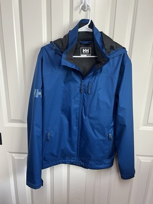 Helly Hansen Crew Midlayer Jacket 2.0 Mens Sz M Blue Hooded Lined Waterproof