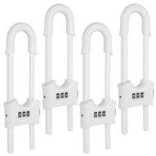 4 Packs Sliding Cabinet Locks, Baby Proofing U-shaped Child Safety Latches Ad...