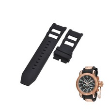 Russian Diver 15567 26mm Black Rubber Watch Strap For Invicta