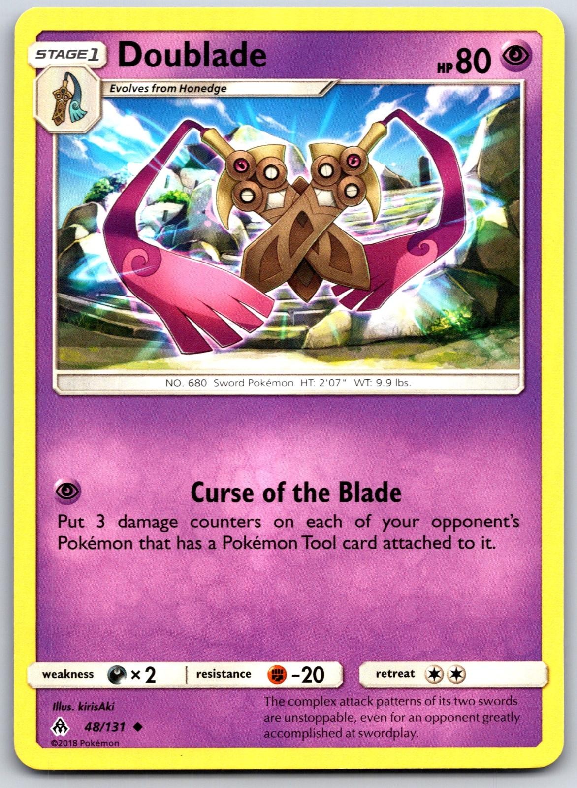 Doublade 48 UC Forbidden Light Pokemon NM