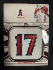 2022 topps shohei ontani player jersey number medallion card