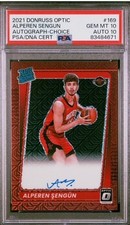 2021 DONRUSS OPTIC ALPEREN SENGUN #169 AUTO RATED ROOKIE CHOICE PRIZM PSA 10