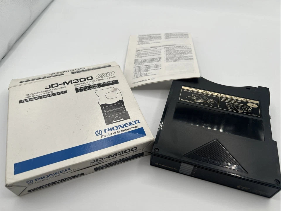 Pioneer Six CD Compact Disc Magazine JD-M300 Car & Home Use Original Box Manual - Image 2 of 4