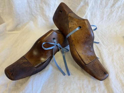 Antique wooden shoe last x2