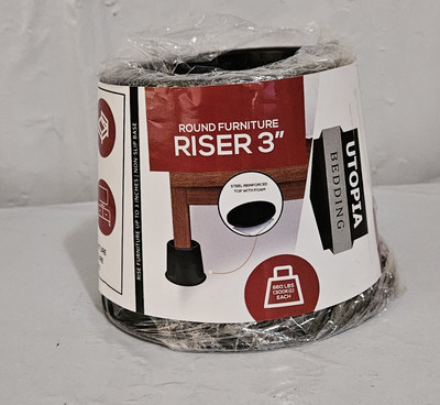 Round Furniture Riser 3'' Anti-Slip Utopia Bedding