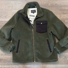 New Pendleton River Rock Sherpa Fleece Coat Jacket Men's Green Size Large