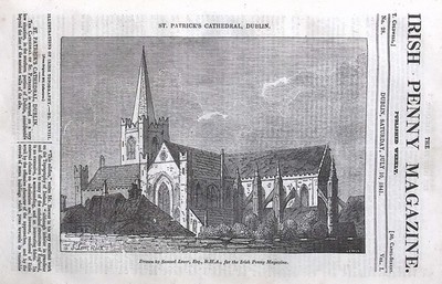 1841, ST. PATRICK'S CATHEDRAL, DUBLIN. FEATURED IN A FULL WEEKLY ISSUE OF THE UN