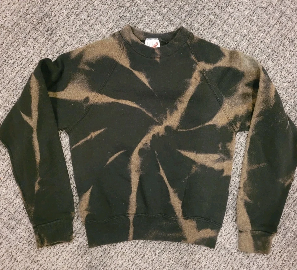 Sudadera Vintage Niños Tie Dye Talla M (10) Juvenil Hecha en EE. UU. Suéter Años 80 90 Foto 2 de 4