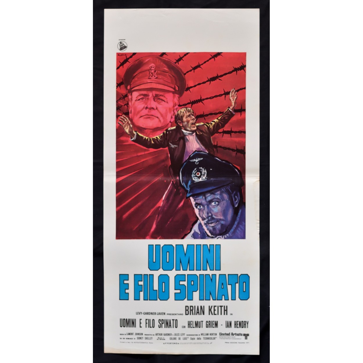 Locandina originale film Uomini e filo spinato (1970) - Regia di Lamont Johnson