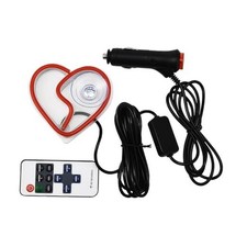 Car LED Signs Neon Ambient Light, Triangle or Back Window Red Heart shaped