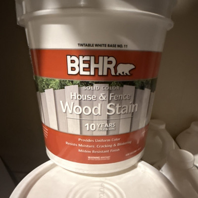 Behr Solid Color Tintable White Base No. 11 Stain 4.84 gal Water-Based