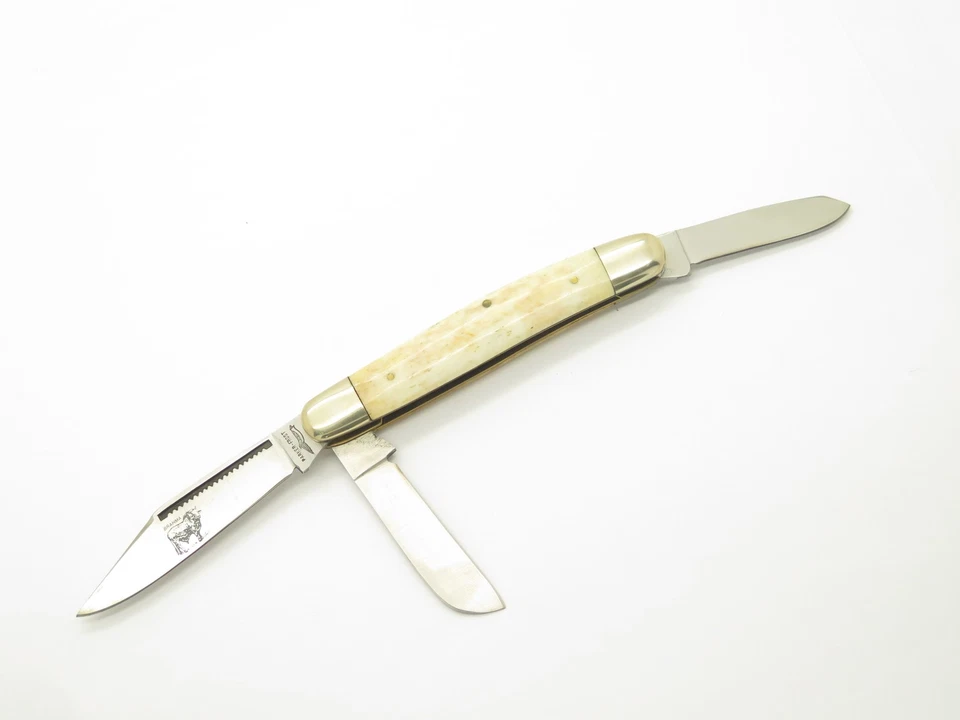 Vintage 1976-1978 Parker Frost Imai Seki Japan 4" Stockman Brahma Folding Knife - Image 2 of 4