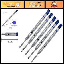 "5 Pack Gel Ballpoint Pen Refills for Parker Pens - Bold Blue Ink, Bulk Supply"