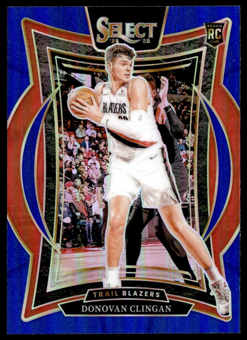 2024-25 Panini Select #69 Donovan Clingan Blue Prizm