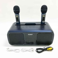RUBEHOOW Karaoke Maschine mit 2 drahtlosen Mi...