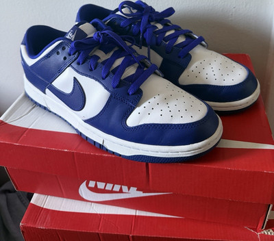 Nike Dunk Low Top Blue White/Concord/University Red DV0833-103 Concord Leather