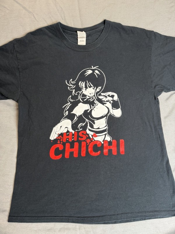 Dragon Ball Z His Chichi T Shirt Size L. Excellent Condition. Gildan Tag