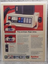 Vintage Raytheon Apelco VXL Radiotelephone 1988 Print Advertising Full Page Ad