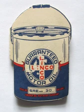 1920'S LINCO CAR GASOLINE LINCOLN OIL REFINING CO BUCKET DESIGN WOMEN DRIVER