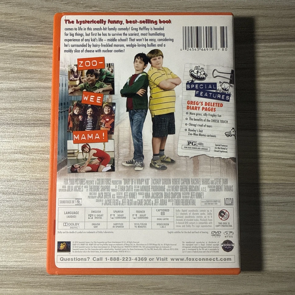 Diary of a Wimpy Kid (DVD, 2010) - Image 2 of 2