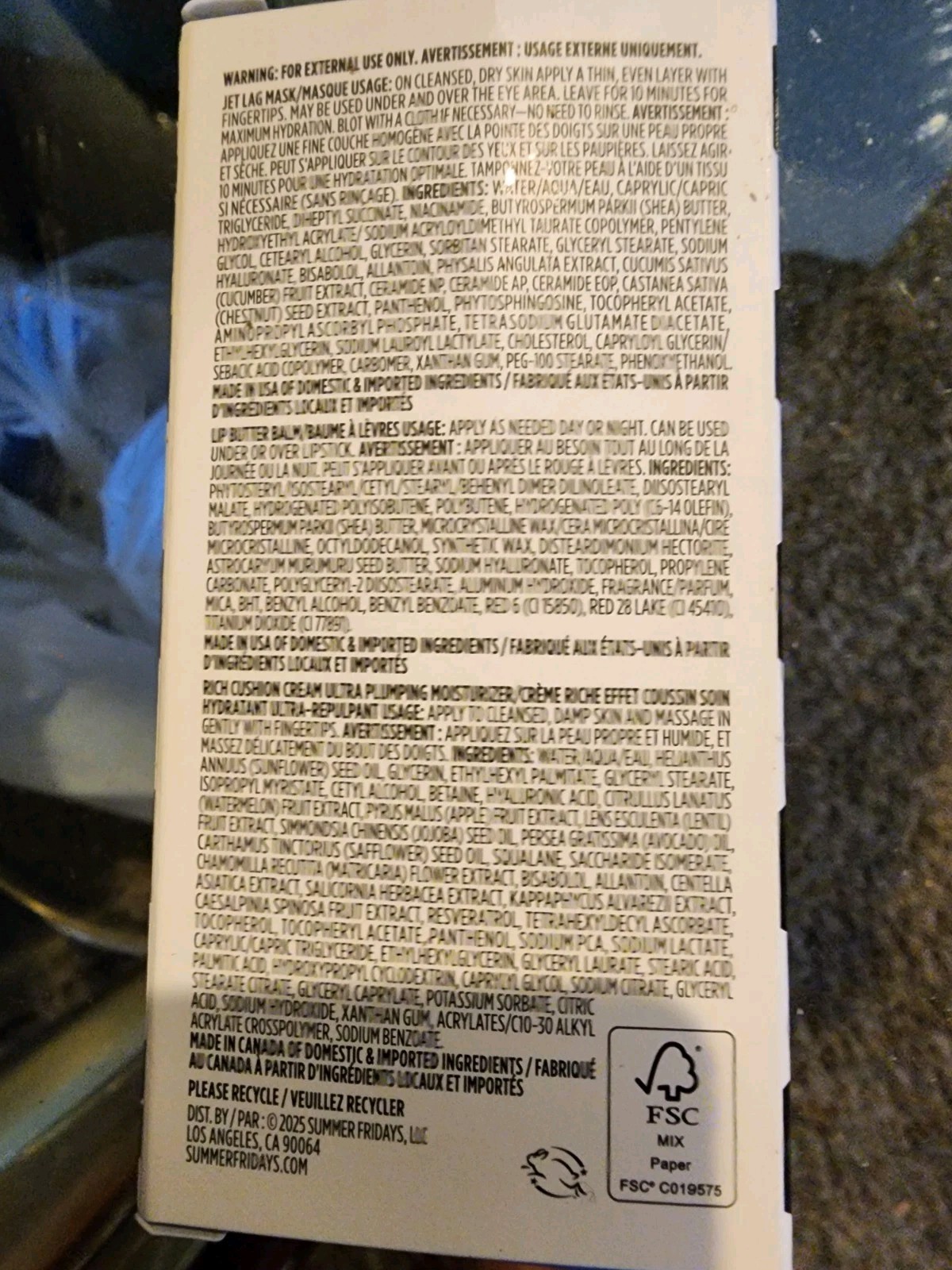 SUMMER FRIDAYS Sephora Jet Lag Mask, Lip Butter Balm, Ultra Plumping Moisturizer